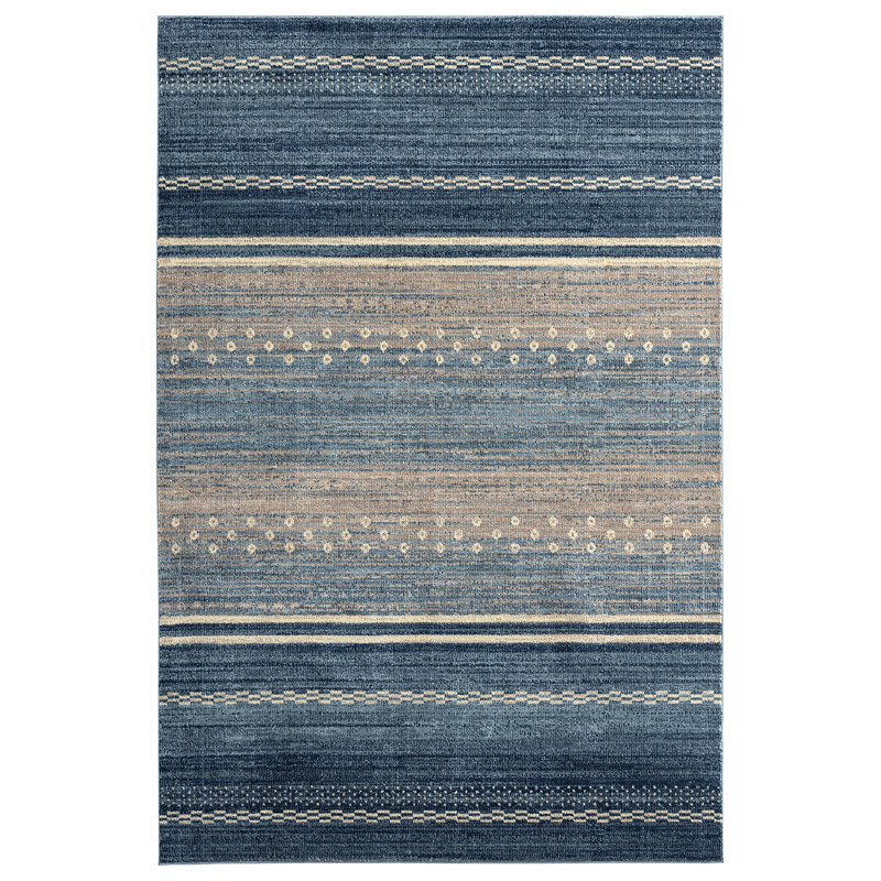 Striped Indoor Rug, Rectangle 4' x 6'