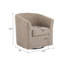 Fauteuil demi-tonneau pivotant en similicuir-1417145907