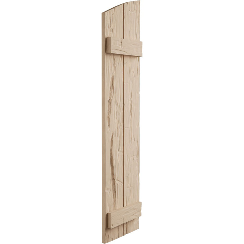Timberthane avec planche à chevrons et panneaux elliptiques, Texture taillée à la main / brun clair apprêté, 11"