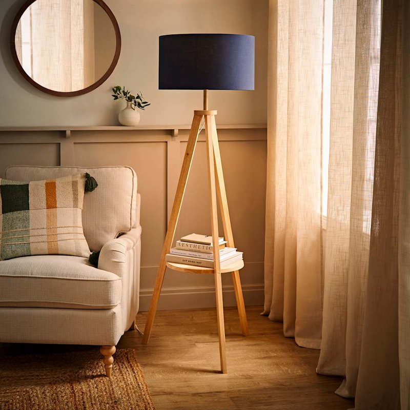 130cm Tripod Floor Lamp, Blue