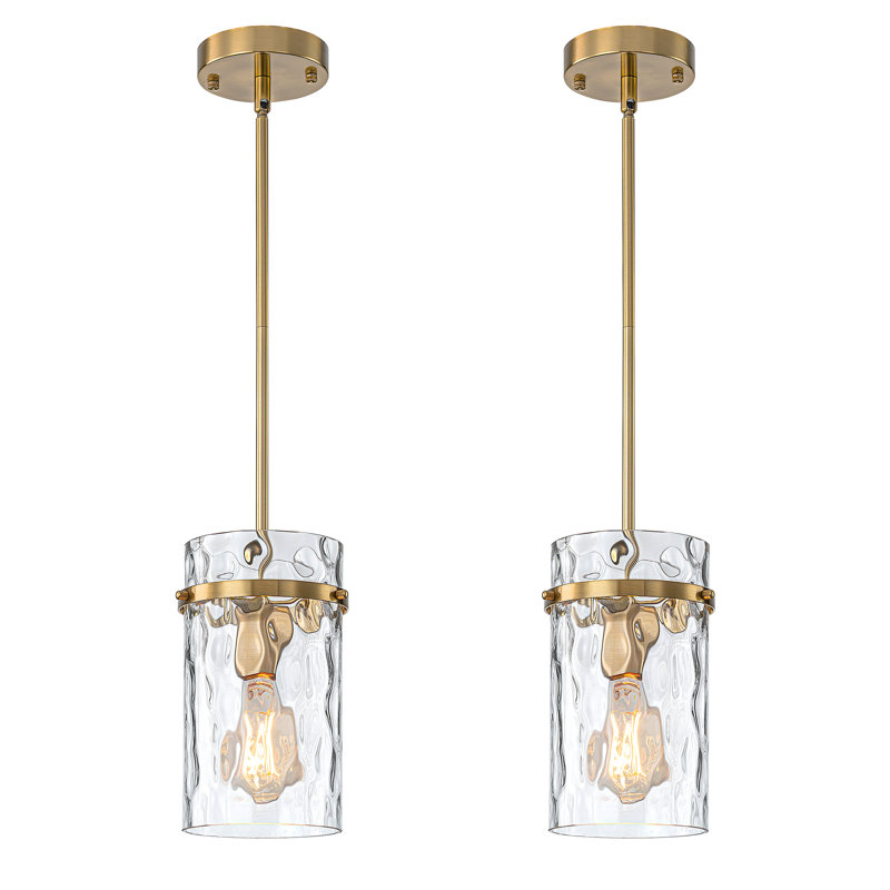 Levona 1 - Light Single Kitchen Island Pendant (Set of 2), Brass