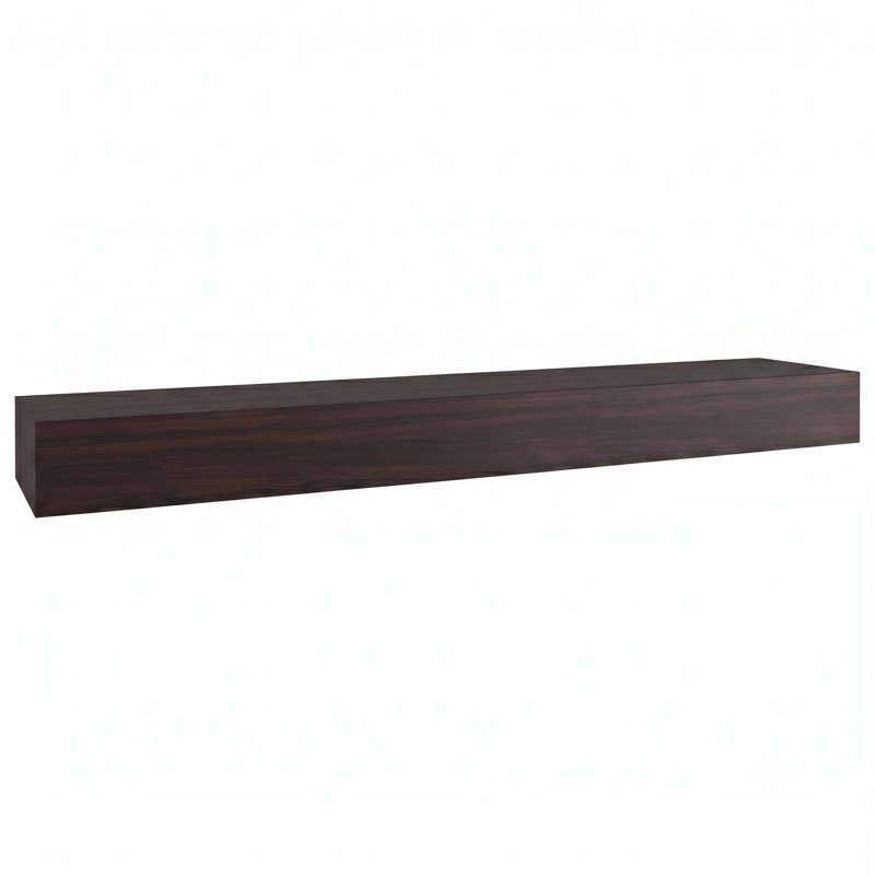 Étagère murale flottante en bois massif espresso de 48 pouces