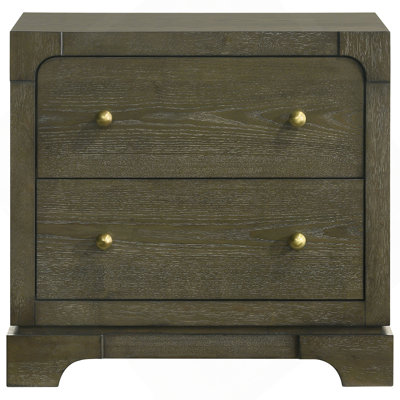 Dark Cocoa 2-drawer Nightstand Bedside Table