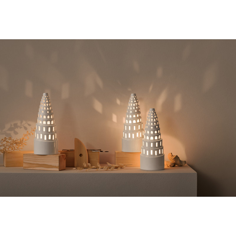 Urbania 8.9'' H Ceramic Tabletop Lantern