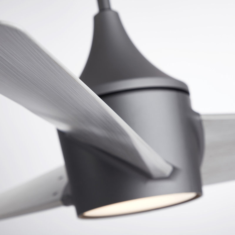 Karlovy 52'' Ceiling Fan with LED Lights, Graphite/Driftwood