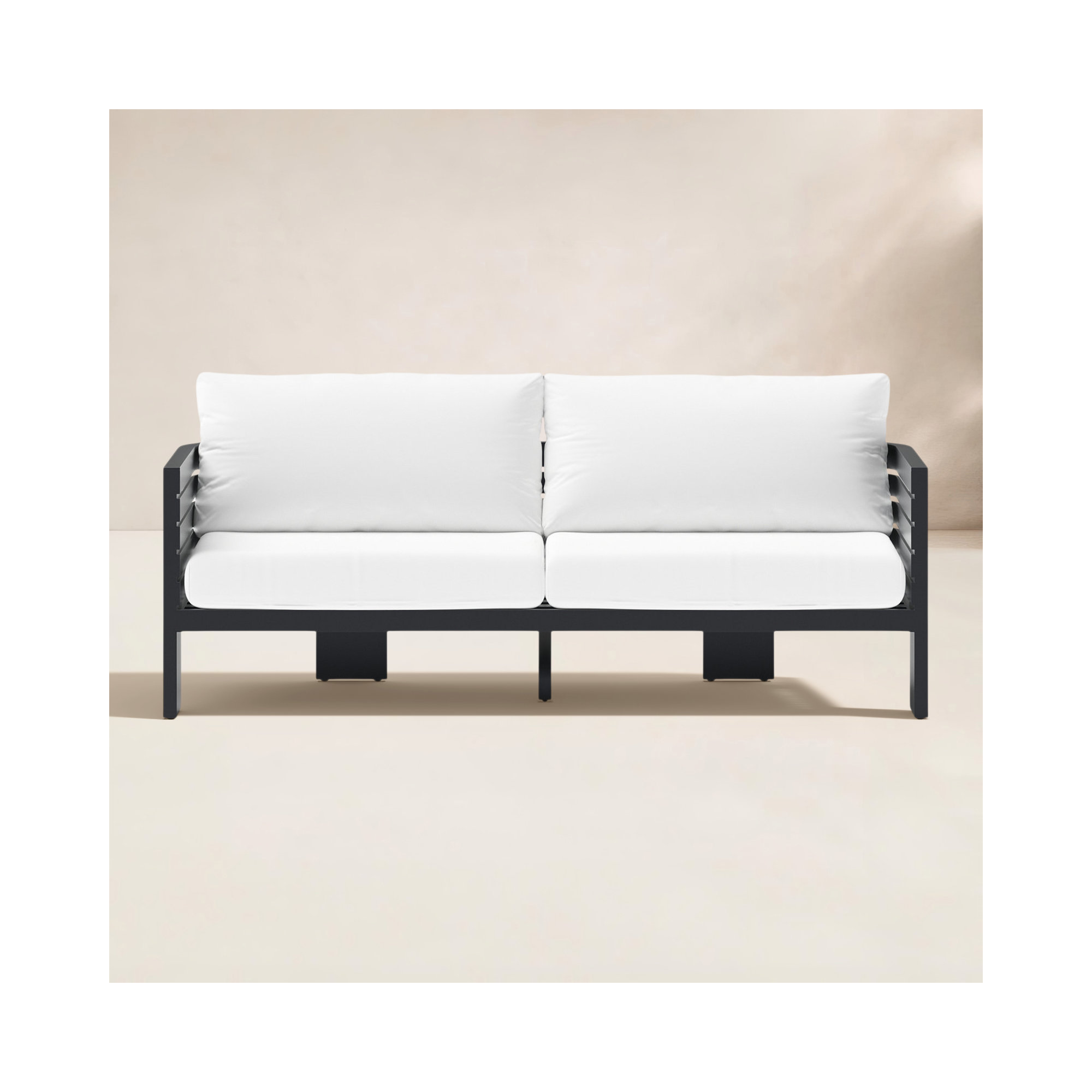 Ari 80In Outdoor Patio Sofa, White