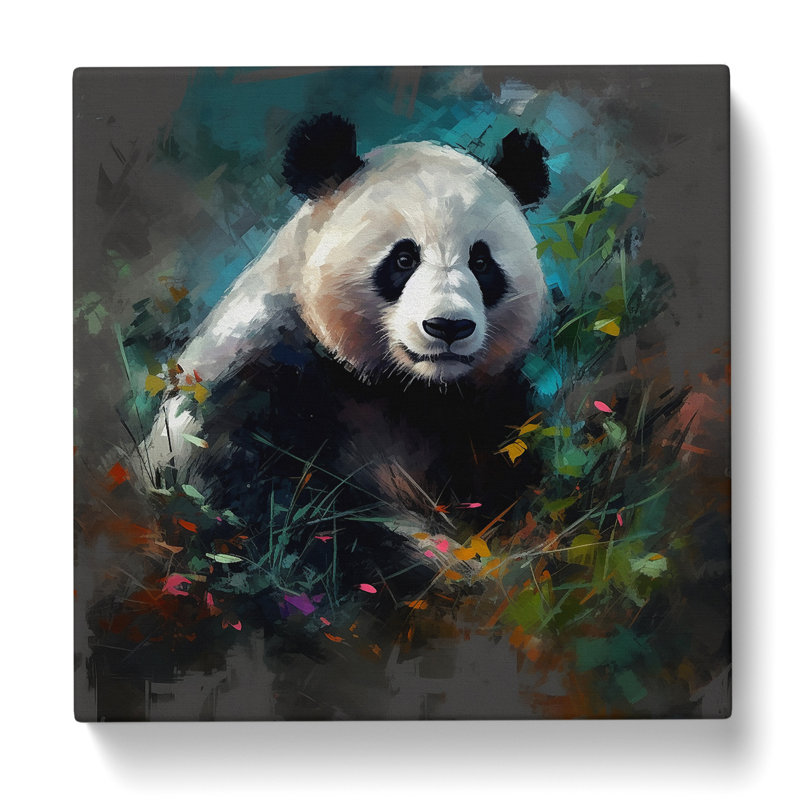 Panda Impressionism No.2 - Wrapped Canvas, 50cm H x 50cm W x 3cm D