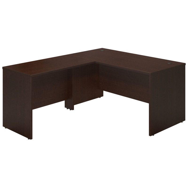 Bush Business Furniture Series C Elite Desk Shell with Return, Mocha Cherry, 29.85" H x 88.82" W x 71.02" D