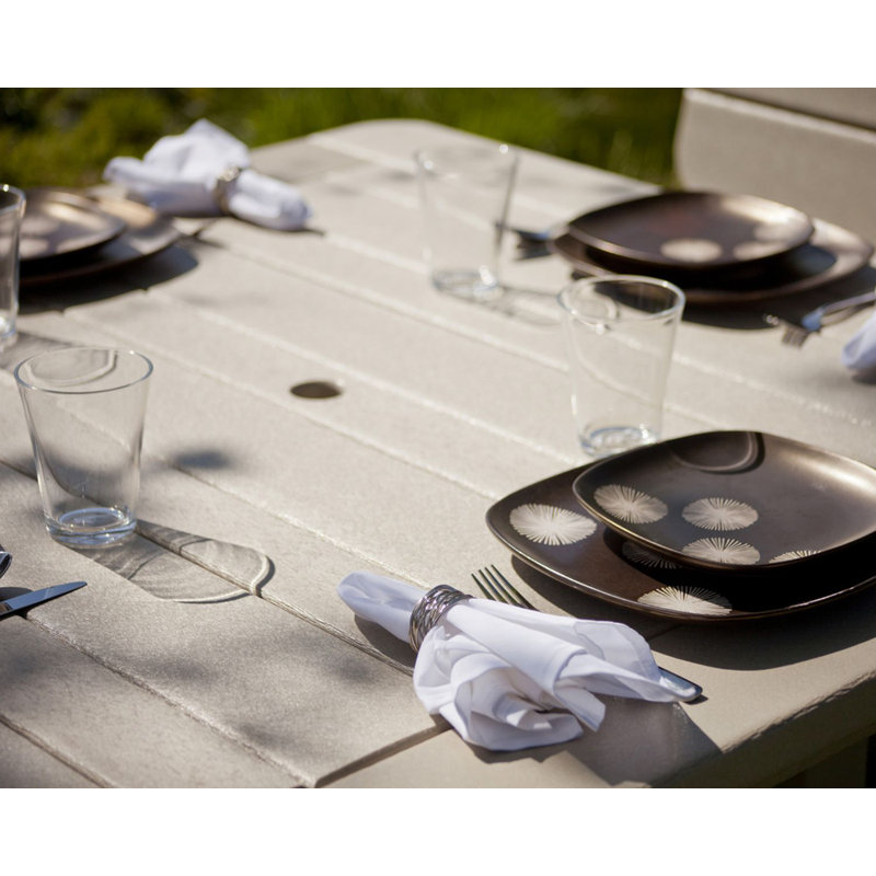POLYWOOD Park 48" Square Table, Sand