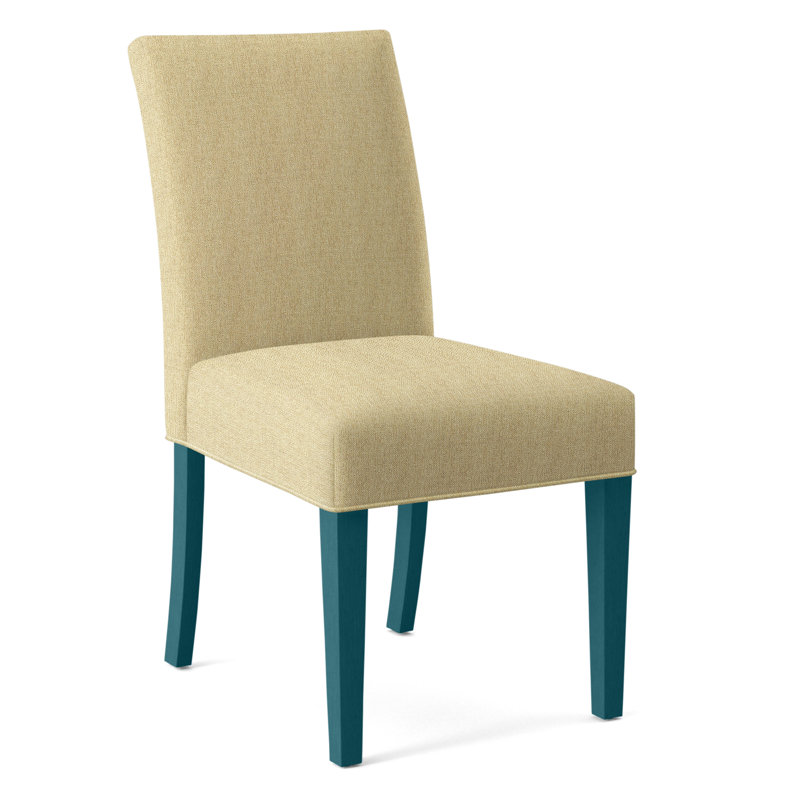 Manhattan Upholstered Dining Chair, Beige Sugar Performance; 0863-93, Java Finish