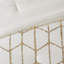 Édredon double / grand + or métallique - Style moderne, ultra doux, 2 taies décoratives, coussins décoratifs, microfibre douce contemporaine et sèche-linge