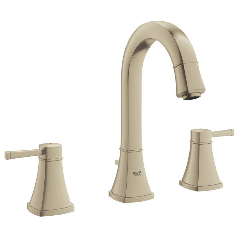 Grandera® Widespread Bathroom Faucet with Drain Assembly, Brushed Nickel