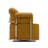 28" Wide Swivel Barrel Accent Chair With Upholstered Seat And Padded Track Arms-726178672