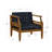 Hewlett Outdoor Navy Club Chair Set Of 2