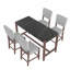 Ensemble de table de salle à manger 5 pièces à hauteur de comptoir, table de bar en faux marbre et 4 chaises rembourrées, ensemble de salle à manger moderne de style Mid-Century pour la salle à manger, cuisine de pub, petite place-1165628871