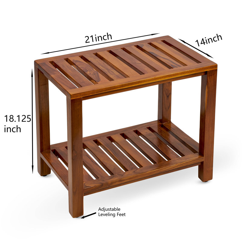 21'' W Teak Shower Bench
