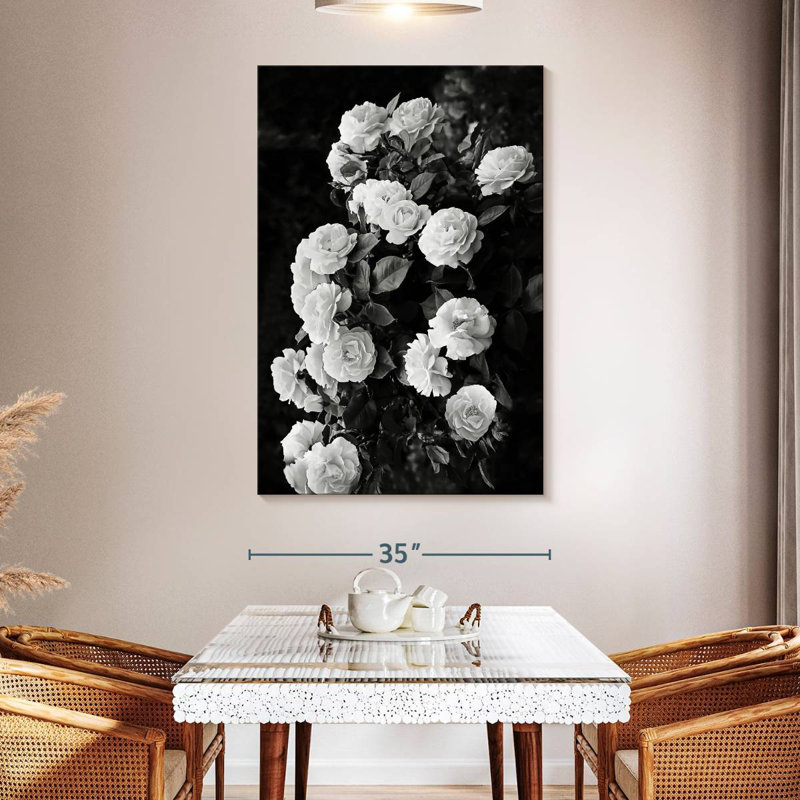 Harnek Monochrome Rose Bush, 30" H x 20" W