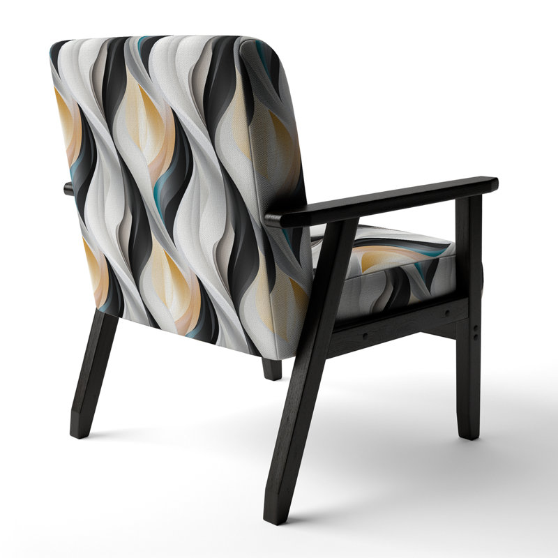 Monochromes Reflections - Fauteuil rembourré moderne, fauteuil d'appoint géométrique moderne