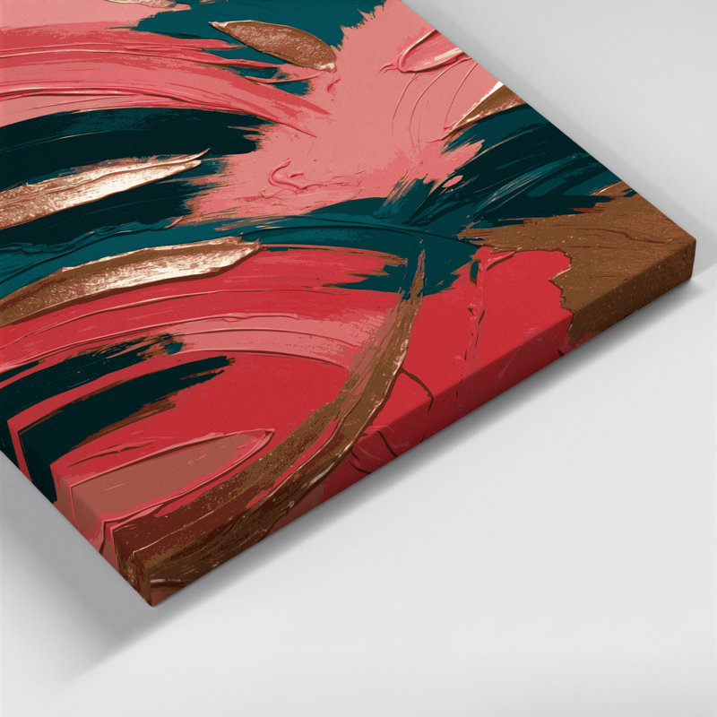 «Abstract Landscape 99», art mural sur toile brune, H 14 po x l 11 po