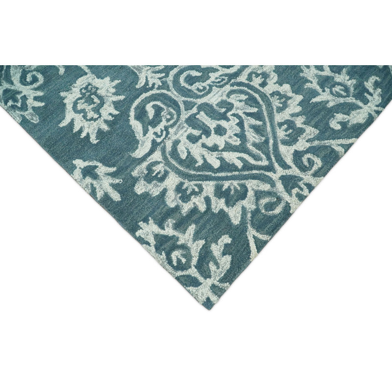 Talmadge Wool Damask Indoor Rug, Rectangle 8' x 11'