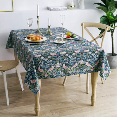 Water-Resistant Rectangular Tablecloth, Washable Kitchen Dining Decor, 180cm