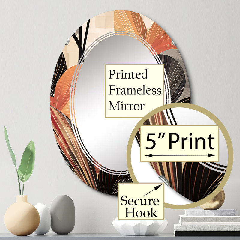 Bohatice - Miroir mural moderne ovale, 30 po x 20 po