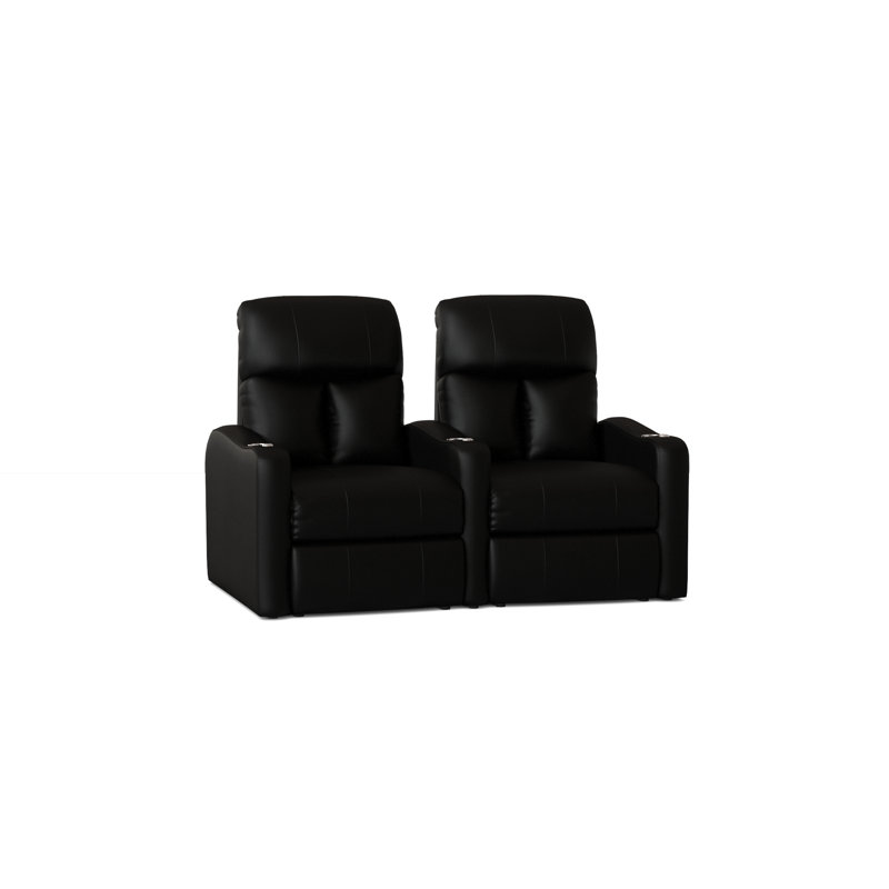 Causeuse de cinéma maison (rangée de 2), Noir luxe, Électrique