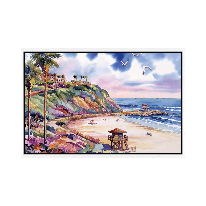 Salt Creek Beach 1 Piece Painting on Canvas, 66.04 cm H x 45.72 cm W, White Framed