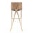 Saddle Upholstered Counter Stool with Metal Frame