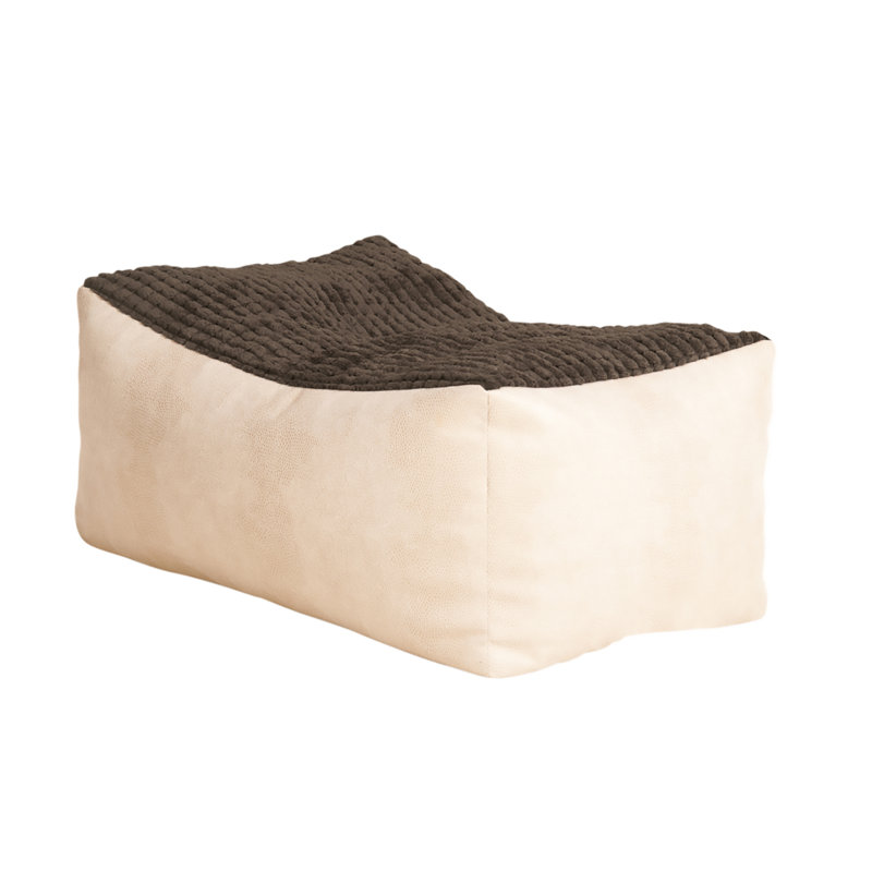 Refillable Classic Bean Bag, Charcoal / Ivory