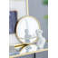 D15 "Miroir rond doré, miroir circulaire avec cadre en fer pour le couloir d'entrée du meuble-266819968