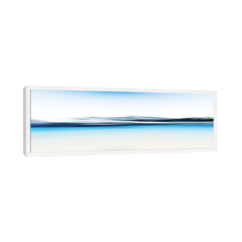 Beautiful and Serene 1 Piece Panoramic Wall Art on Canvas, 40.64cm H x 121.92cm W x 3.81cm D, White Framed