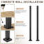 2-Pack Galvanized Steel Matte Black Deck Balusters-105374108