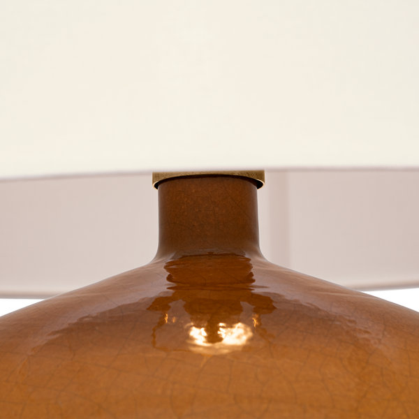Sao Paulo Table Lamp, Crackled Sienna