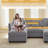 5-piece Modular Sectional Sofa With 2 Ottomans-180637846