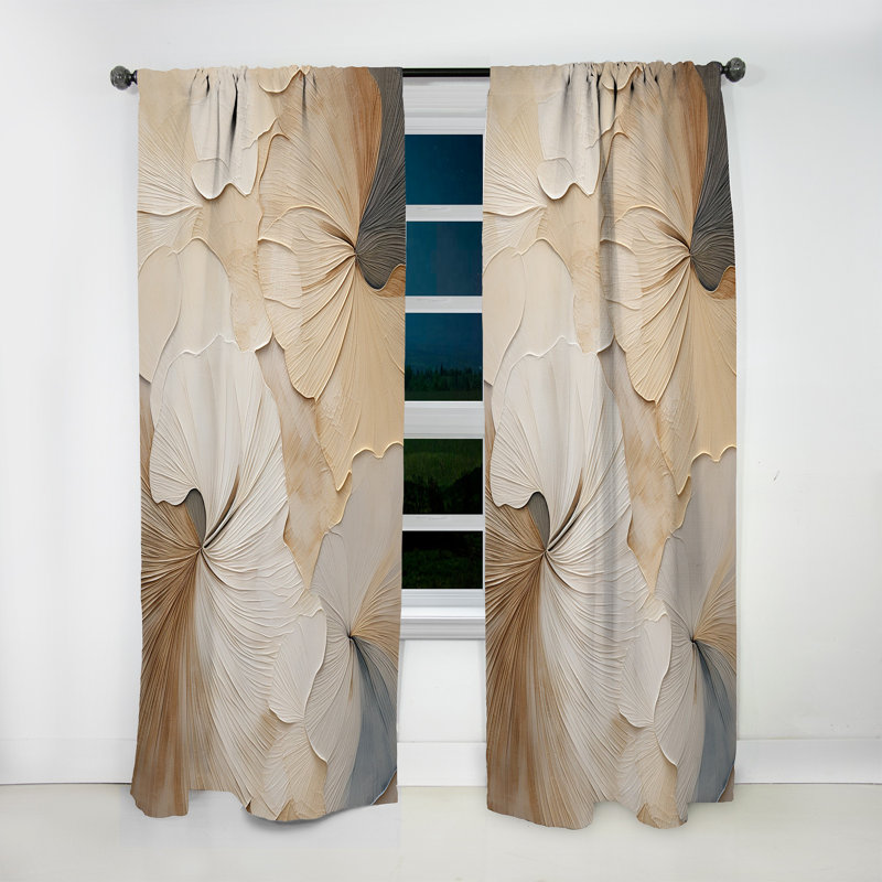 Rideau traditionnel - obscurcissement de chambre en velours beige - 1 panneau, L 52 po x L 84 po