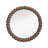 Wood Bobbin Framed Round Wall Mirror