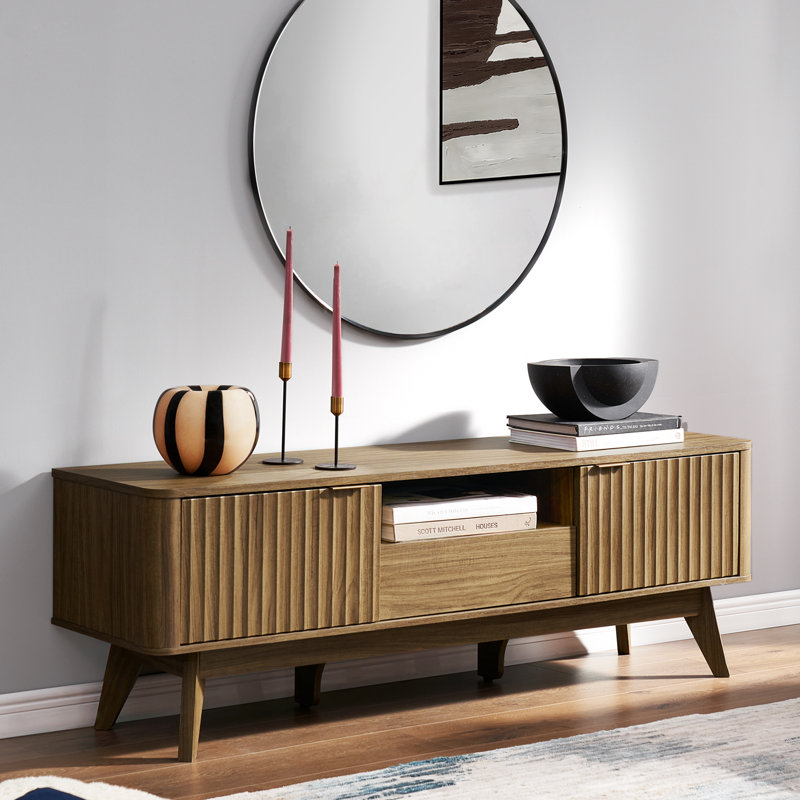 Dorcus TV Stand for TVs up to 60", Brown/Walnut