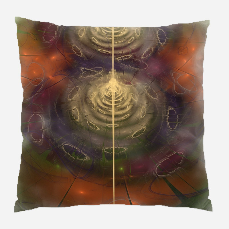 Flower Geometric Microsuede Reversible Throw Pillow