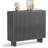 31.6" Fluted Door Shoe Cabinet, 5-Tier Entryway Storage Bench with Adjustable Shelves-221428762-234608851
