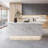 Japandi Kitchen Island with Storage and Seating Space,Island Table with Wine Rack (Without Bar Stools)-42246707