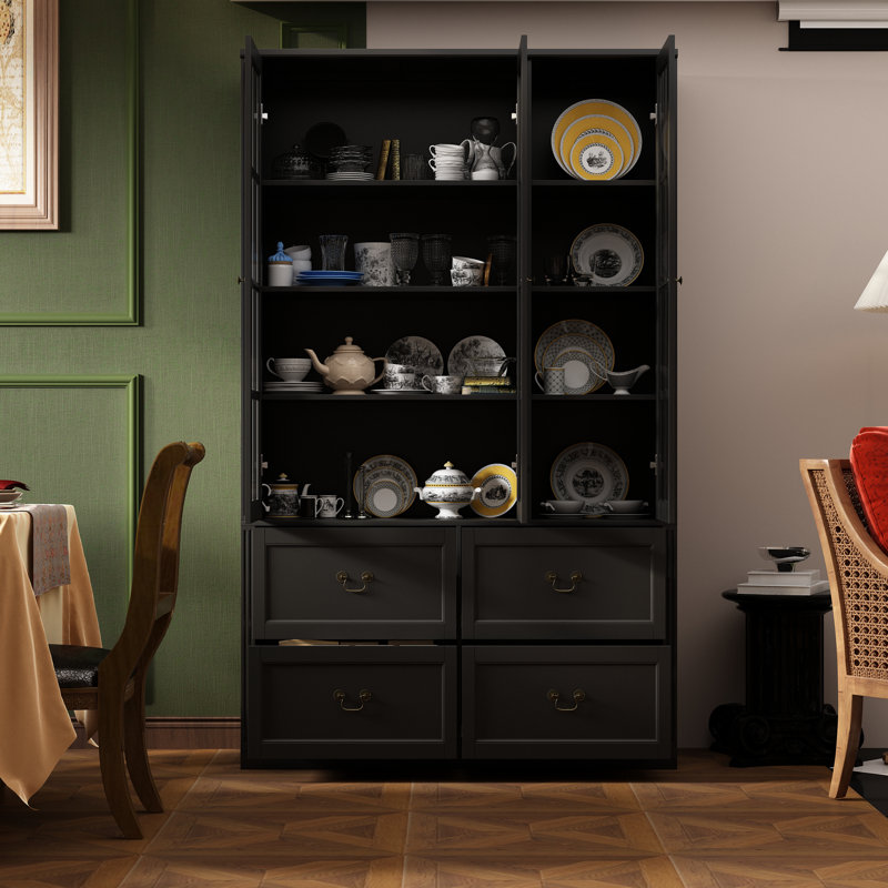 Christene 78.7'' Kitchen Pantry, Black