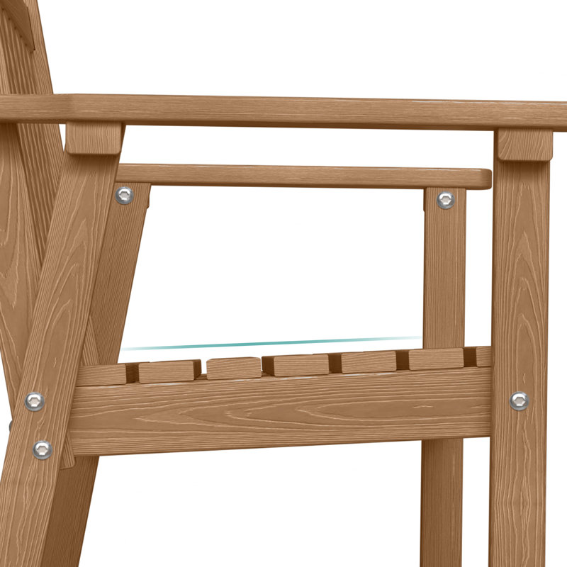 Causeuse d'extérieur HDPE, Teak