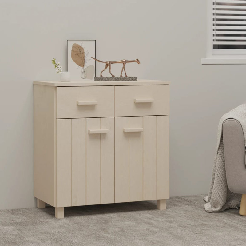 Gwenevieve 79cm Solid Wood Sideboard, Honey Brown