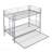 METAL BUNK BED WITH TRUNDLE  SILVER
