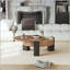 Table basse ronde avec rangement caché et placage de parquet-1385313426