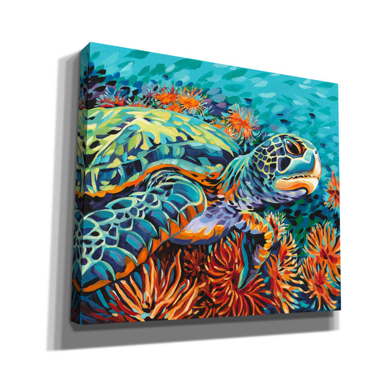 «Sea Swisseeart I» par Carolee Vitaletti, art mural sur toile, H 26 po x l 30 po x P 1,5 po