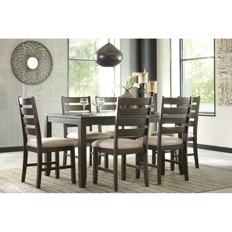 Ensemble de 7 chaises et table de salle à manger Rokane