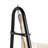 Patio Hammock Chair with U-Shape Stand & Side Pocket - Black/Cream