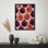 Art mural encadré à motif de fruits à figues - Illustration de figues mauves et rouges vibrantes, œuvre d'art moderne de cuisine ou de salle à manger avec un design audacieux inspiré des aliments